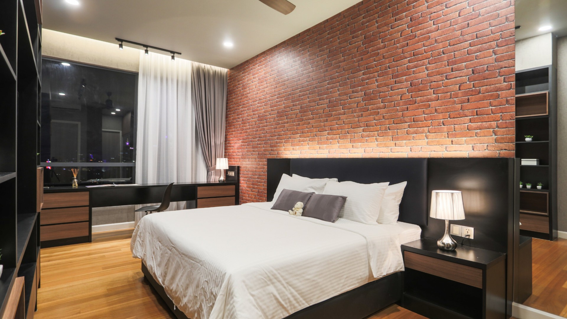 A luxury looking master bedroom